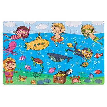 Imagem de Quebra-cabeças para crianças de 4 a 8 anos 45 peças de madei - Gloome 