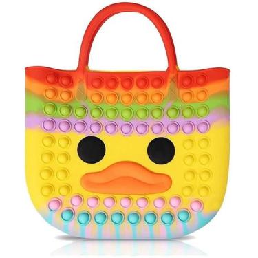 Imagem de Bolsa de brinquedo Pop Fidget Linda bolsa de pato amarela para meninas