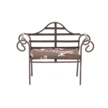 Imagem de Banco de jardim em miniatura Dolls House Reutter Metal em escala 1:12 