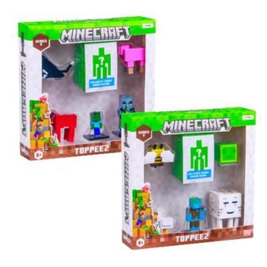 Imagem de Brinquedo Minecraft Figuras Sortidas e Colecionáveis 3D Pack 6 Série 2