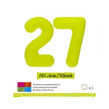 Imagem de Balões Digitais Fluorescentes Amarelo Neon Para Decorações De Aniversá