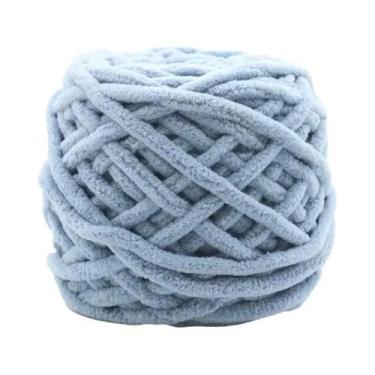 Imagem de Cachecol De Lã Grossa Multicolorido Tricotado Com Efeito De Tira De Ge