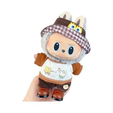 Imagem de Conjunto De Roupa Para Boneca Labubu De Vinil 17cm: Vestido De Bolinha