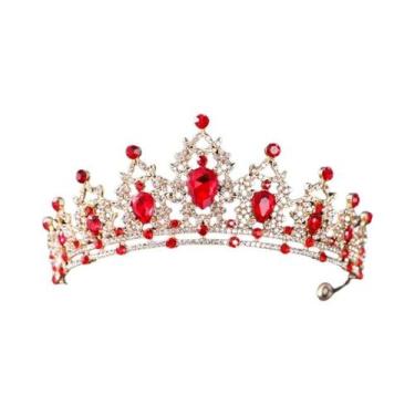 Imagem de Tiara De Cristal Prateada Para Noivas, Coroa De Cabelo Para Casamento,