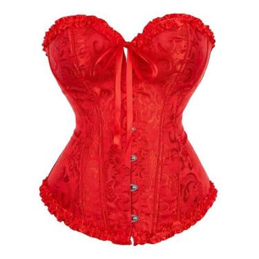 Imagem de Corpete Corset Espartilho Cinta Modela Cintura Floral - Laninna Store,