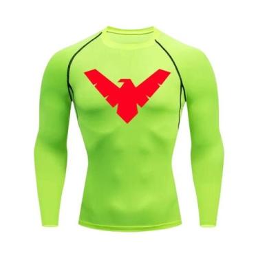 Imagem de Camiseta De Compressão Masculina De Secagem Rápida Para Corrida, Manga