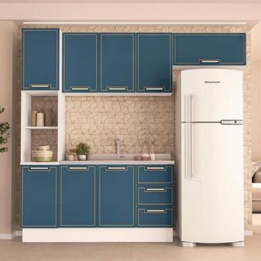 Imagem de Armário de Cozinha Modulada Completa 4 Peças 240cm Sem Tampo 100% MDF 