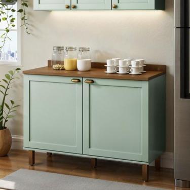 Imagem de Armário de Cozinha Modulada Balcão de Pia 1,20m com Tampo 2 Portas 150