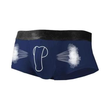 Imagem de Cuecas Boxer Masculinas De Seda Gelada Finas De Verão Com Compartiment