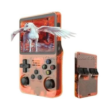 Imagem de Console De Videogame Retro R36S 64GB 128GB Portátil Com Tela IPS De 3,