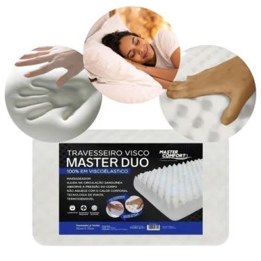 Imagem de Travesseiro Ortopédico Master Duo Viscoelástico Com Massageador Alívio