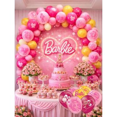 Imagem de Balao N9 Tema Barbie Decoraçao Evento Festa Bexiga - Não informado