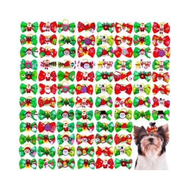 Imagem de Laços De Natal Para Cães Pequenos 10 20 30PCS Acessórios De Cabelo De 
