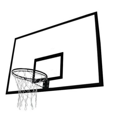 Imagem de Par de Tabela Basquete Oficial Basketball 1,80x1,20m Com Aro - Tenix, 