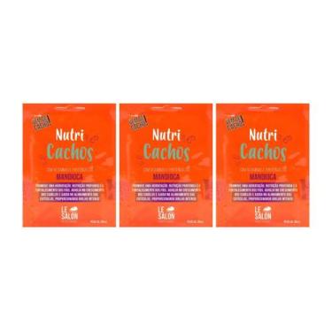 Imagem de Kit Le Salon Máscara Capilar de Mandioca Nutri Cachos 3x30ml