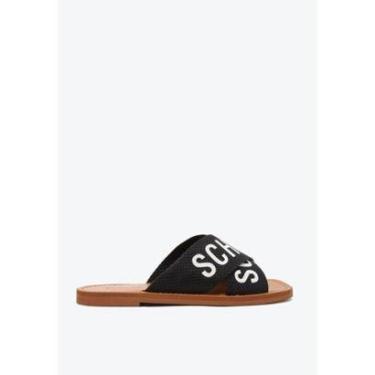Imagem de SANDÁLIA RASTEIRA DE X SCHUTZ LOGO PRETA-Feminino