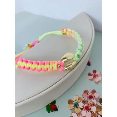 Imagem de Tornozeleiras Pulseiras Búzios Macramê colorido - Dondocas.Bijus