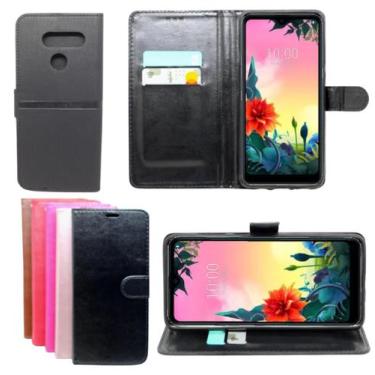 Imagem de Capa Capinha Carteira Para LG K50S Flip Case - Mustangshop, Bege Claro