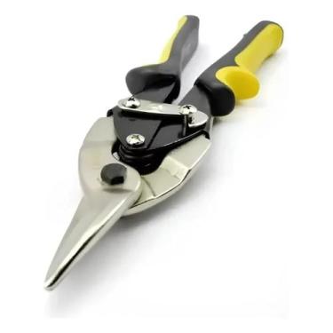 Imagem de Jogo 2 Tesoura Alicate Corta Chapa Bico Reto Metal Aço 250mm - Bomvink
