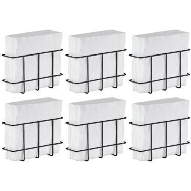 Imagem de Kit 6 Porta Guardanapos Pequeno Aramado Preto Padaria Utimil Organizar Lanchonete