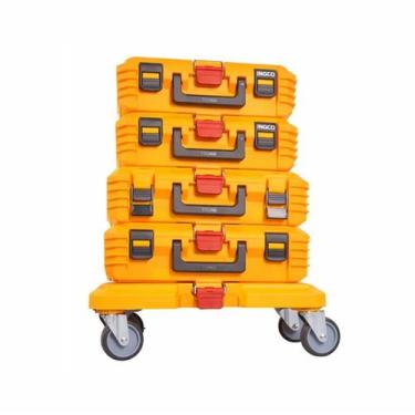 Imagem de Kit Base C/ Rodas + 4 Caixas Ferramentas Empilháveis INGCO Carga 100KG