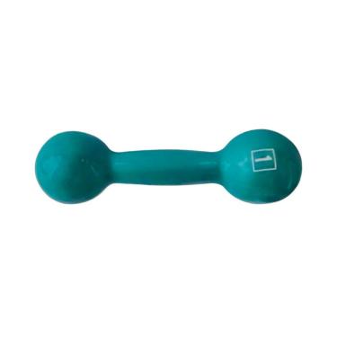 Imagem de Halter de Ferro Fundido Emborrachado 1,0kg para Musculação Preto Anilhas Fitness