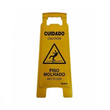 Imagem de Placa Sinalizacao Dobravel Sinalize (Piso Molhado) 700Al