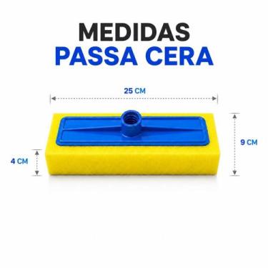 Imagem de Rodo Esfregão Esponja Macia Passa Cera Piso E Madeira 9X25CM - ENOVALA