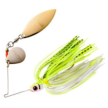 Imagem de BOOYAH Blade Spinner-Isca Bass Fishing Lure, Chartreuse White Shad, Tandem (1/4 oz)