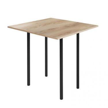 Imagem de Mesa Dobrável 4 Lugares Expert Ciplafe Preto/carvalho Montreal