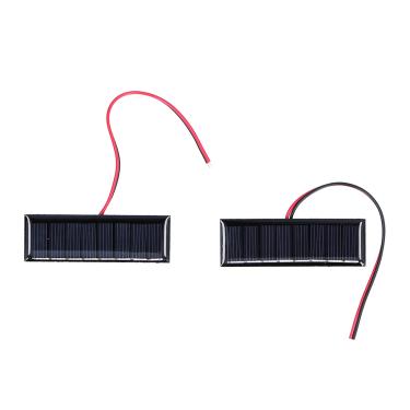Imagem de Painel solar portátil,2 peças de painéis solares de 4 volts, painel solar flexível de polissilício com fio eletrônico de placa solar de polissilício para ciência, 75 x 25 mm,