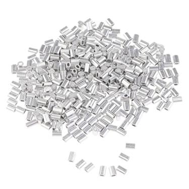 Imagem de SM SunniMix Kit de manga de crimpagem de tambor único 1000 peças, manga de friso de liga de alumínio, conector de tubo de pesca - 0,8 mm