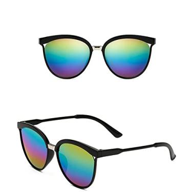 Imagem de Designer Cat Eye Óculos de Sol Feminino Luxo Óculos de Sol de Plástico Clássico Retro Exterior Óculos De Sol Gafas, Colorido, Como Imagem