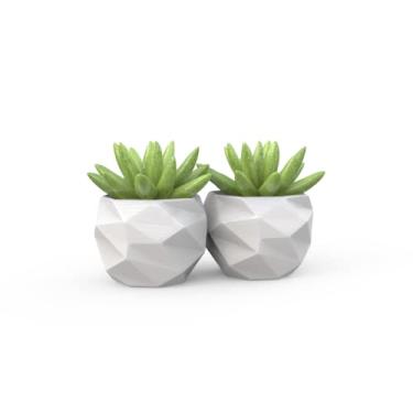 Imagem de 2 Vasinhos Cachepot Suculenta Ervas Decora Mesh Mini P75