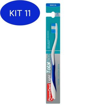 Imagem de Kit 11 Escova Dental Macia Powerdent Light Total Plus 28