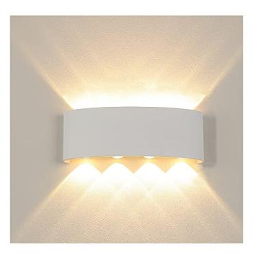 Imagem de Lâmpada De Arandela De Parede, Lâmpada De Suporte, Lâmpada De Leitura Decorativa De Parede Led IP65 Tipo Impermeável Iluminação Interna/corredor/escada/cozinha/sala Quarto (Color : White)