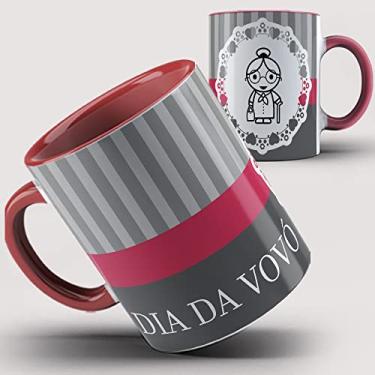 Imagem de Caneca Xícara vermelha Dia da Vovó 30ia