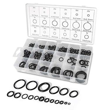 Imagem de Yakamoz 225 peças/18 tamanhos de anel de borracha vedação vedação vedação vedação kit para carro veículo reparo carro ar condicionamento compressor vedações a gás acessórios variedade métrica