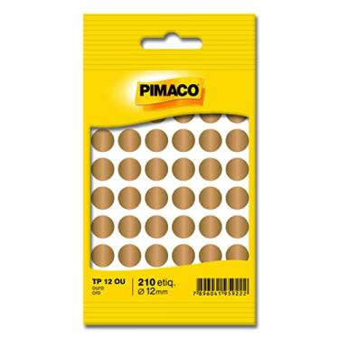 Imagem de Etiqueta adesiva p/ codificação 12mm ouro TP12OU Pimaco, 886597, Ouro, pacote de 5