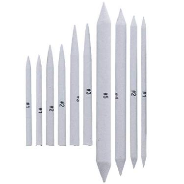 Imagem de Blender de arte de 10 peças de mistura de artistas e tocos de tortilhão - lápis, carvão, grafite, lápis coloridos