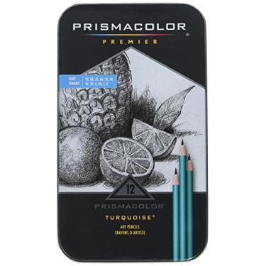 Imagem de Prismacolor - Lápis de grafite premium turquesa macia, lápis de arte, (1 pacote com 12)