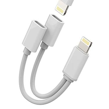 Imagem de Adaptador de fone de ouvido compatível com Lightning Double para conector de áudio e carregador divisor de carregamento de fone de ouvido compatível com iPhone 11 12 xr x 7 8plus para iPad conversor
