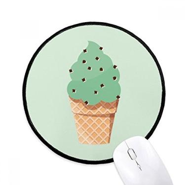 Imagem de Tapete de mouse com ilustração de sorvete de aveia verde para computador
