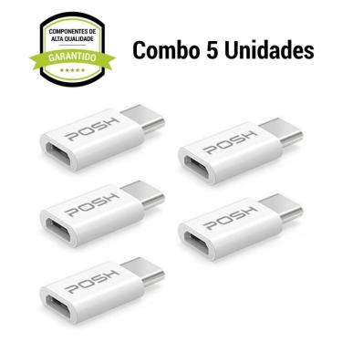 Imagem de Adaptador Posh Conversor Type C Micro Usb Samsung Asus Moto 5wt