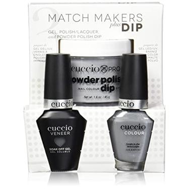 Imagem de Match Makers Plus Dip – Mergulhado em Seattle por Cuccio para mulheres – 3 unidades de sistema de imersão em pó profissional de 45 g, gel de banho de 12,5 g, esmalte de unhas colorido de 12 g