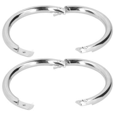 Imagem de Omabeta 2 peças anel de nariz de gado de aço carbono, bovino, bovino, bovino, nariz, bovino, equipamento animal, ferramentas veterinárias, clipe de nariz de touro, estabilizador, manga de