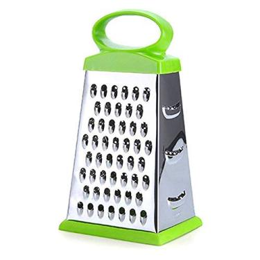 Imagem de ralador de aço inoxidável ralador de quatro lados útil para casa cozinha segura cortador de fatiador ralador de aço inoxidável para aplainar batatas