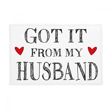 Imagem de DIYthinker Got It from My Husband Tapete antiderrapante para porta de banheiro