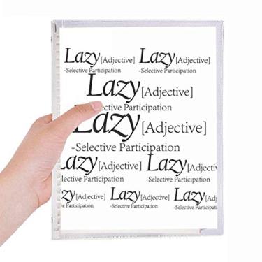 Imagem de Caderno de anotações com frases divertidas com estampa "Meaning Of Lazy"