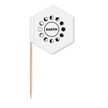 Imagem de Profit Loss Moon Phase Change Earth Toothpick Flags Cupcake Picks Party Celebration